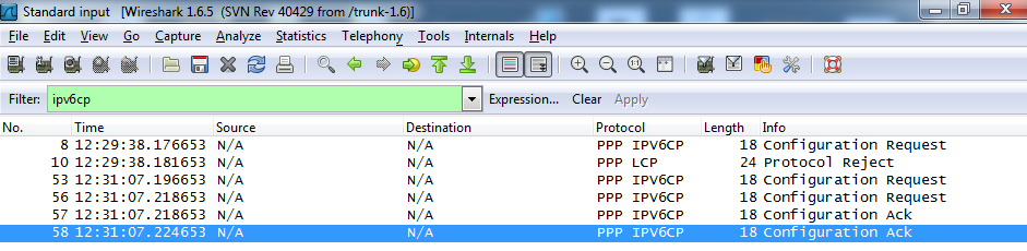 IPv6 - PPP Encapsulation Failure