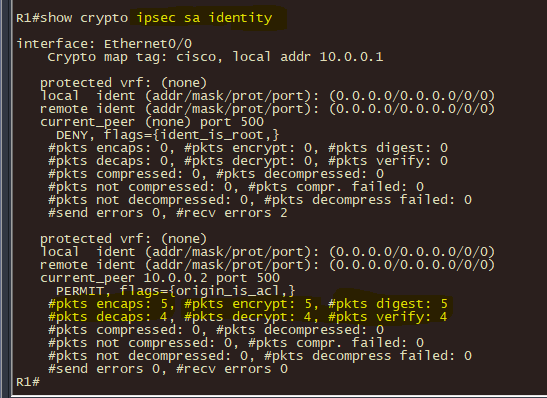 IPsec with IKEv2 simple lab